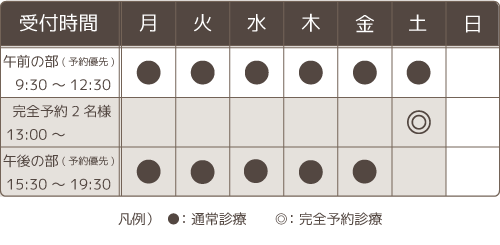 すずき接骨院 診療日/時間